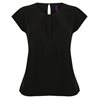Womens Pleat Front Short Sleeve Blouse