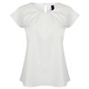 Womens Pleat Front Short Sleeve Blouse
