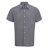 Microcheck Gingham Short Sleeve Cotton Shirt