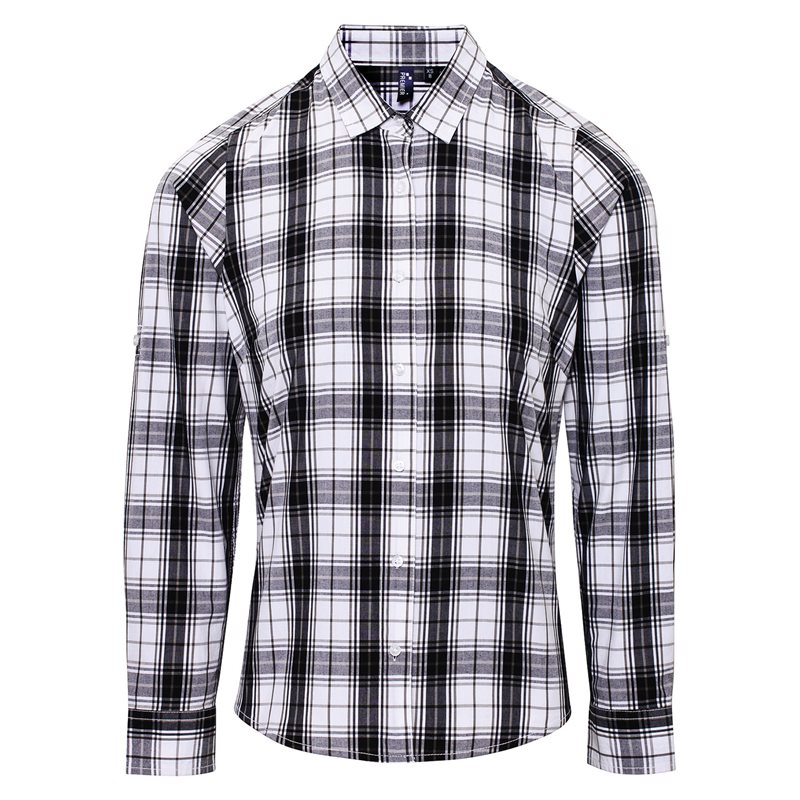 Womens Ginmill Check Cotton Long Sleeve Shirt