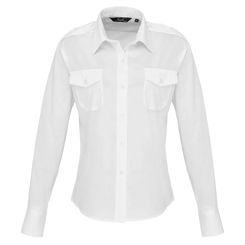 Womens Long Sleeve Pilot Shirt Womens Long Sleeve Pilot Shirt
