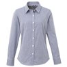 Womens Microcheck Gingham Long Sleeve Cotton Shirt