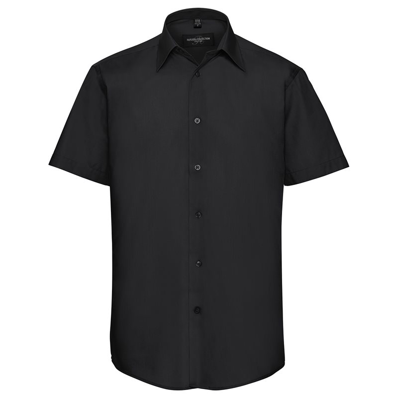 Short Sleeve Polycotton Easycare Tailored Poplin Shirt