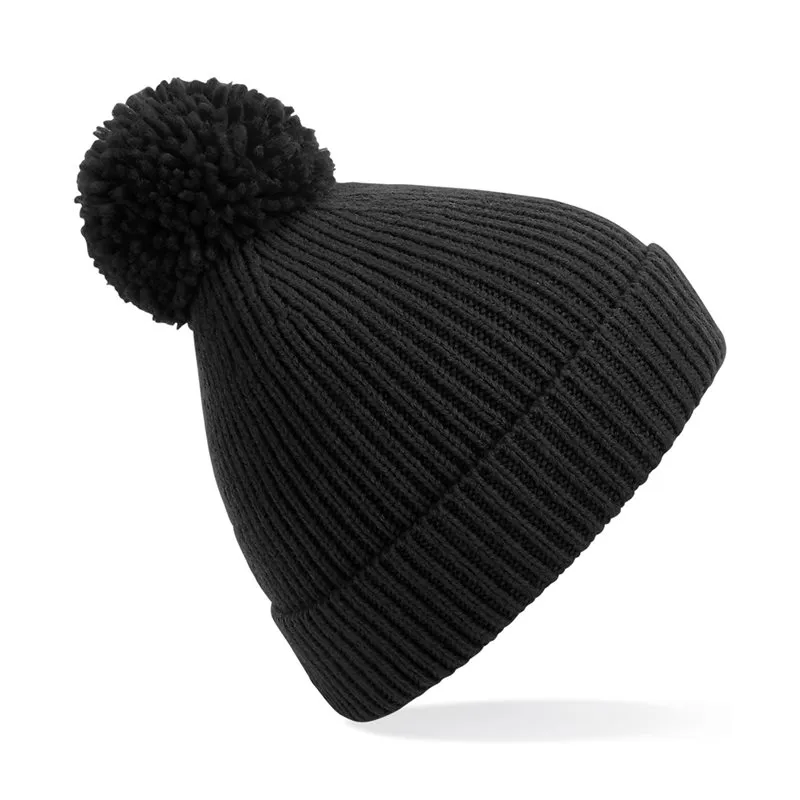 Engineered Knit Ribbed Pom Pom Beanie Engineered Knit Ribbed Pom Pom Beanie