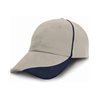 Heavy Brushed Cotton Cap With Scallop Peak And Contrast Trim