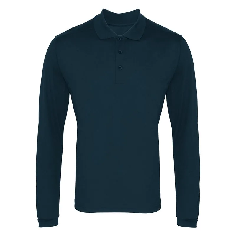 Long Sleeve Coolchecker Piqu Polo Long Sleeve Coolchecker Piqu Polo