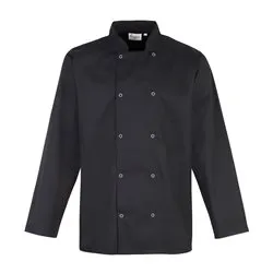 Studded Front Long Sleeve Chefs Jacket