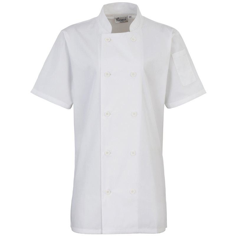 Womens Short Sleeve Chefs Jacket