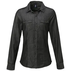 Womens Jeans Stitch Denim Shirt