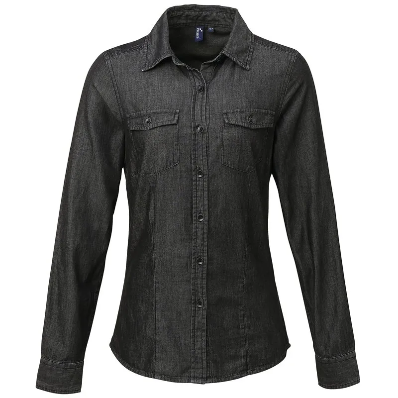Womens Jeans Stitch Denim Shirt Womens Jeans Stitch Denim Shirt