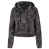 Womens Camo Cropped Hoodie