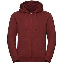 Authentic Melange Zipped Hood Sweatshirt