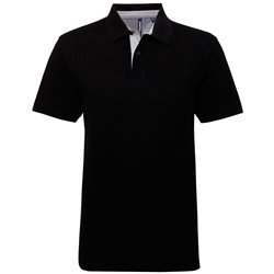 Cotton Polo With Oxford Fabric Insert
