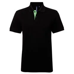 Mens Classic Fit Contrast Polo