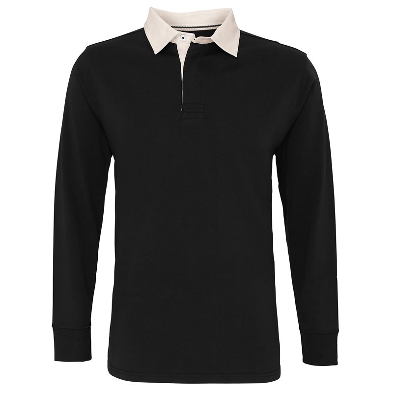 Mens Classic Fit Long Sleeved Vintage Rugby Shirt
