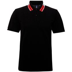 Mens Two Colour Tipped Polo