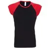 Baby Rib Cap Sleeve Contrast Raglan Tshirt