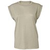 Womens Flowy Muscle Tee With Rolled Cuff
