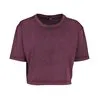Womens Acid Washed Cropped Tee