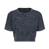 Womens Acid Washed Cropped Tee