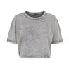 Womens Acid Washed Cropped Tee
