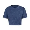 Womens Acid Washed Cropped Tee