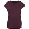 Womens Acid Washed Extended Shoulder Tee