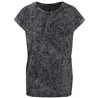 Womens Acid Washed Extended Shoulder Tee