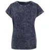 Womens Acid Washed Extended Shoulder Tee