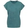 Womens Acid Washed Extended Shoulder Tee