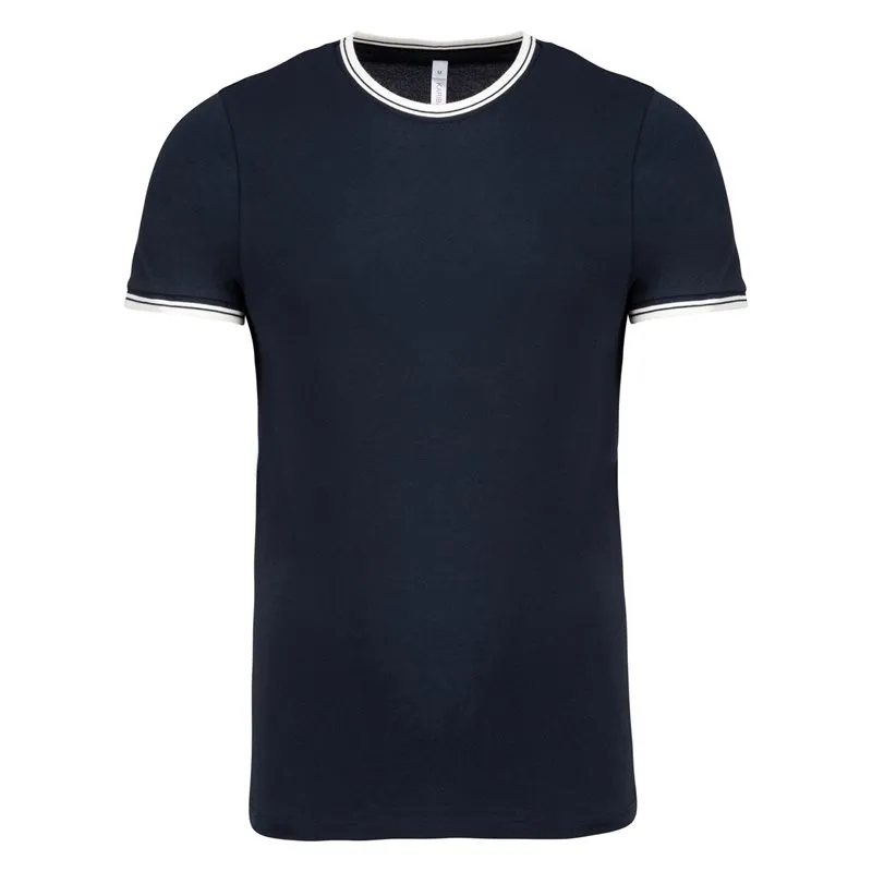 Piqu Knit Crew Neck Tshirt