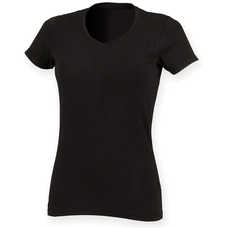 Feel Good Womens Stretch Vneck Tshirt