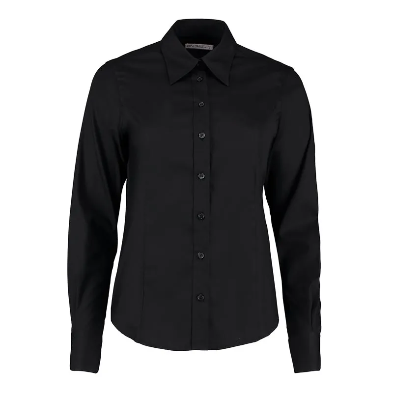 Womens Corporate Oxford Blouse Longsleeved Tailored Fit Womens Corporate Oxford Blouse Longsleeved Tailored Fit