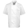 Studded Front Short Sleeve Chefs Jacket
