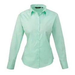 Womens Poplin Long Sleeve Blouse