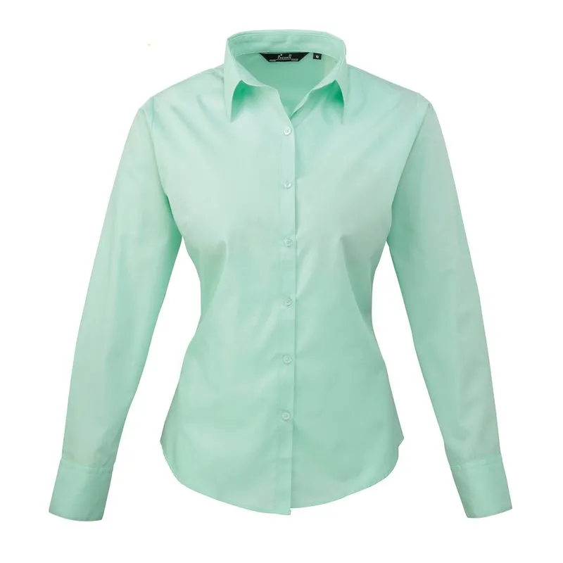 Womens Poplin Long Sleeve Blouse Womens Poplin Long Sleeve Blouse