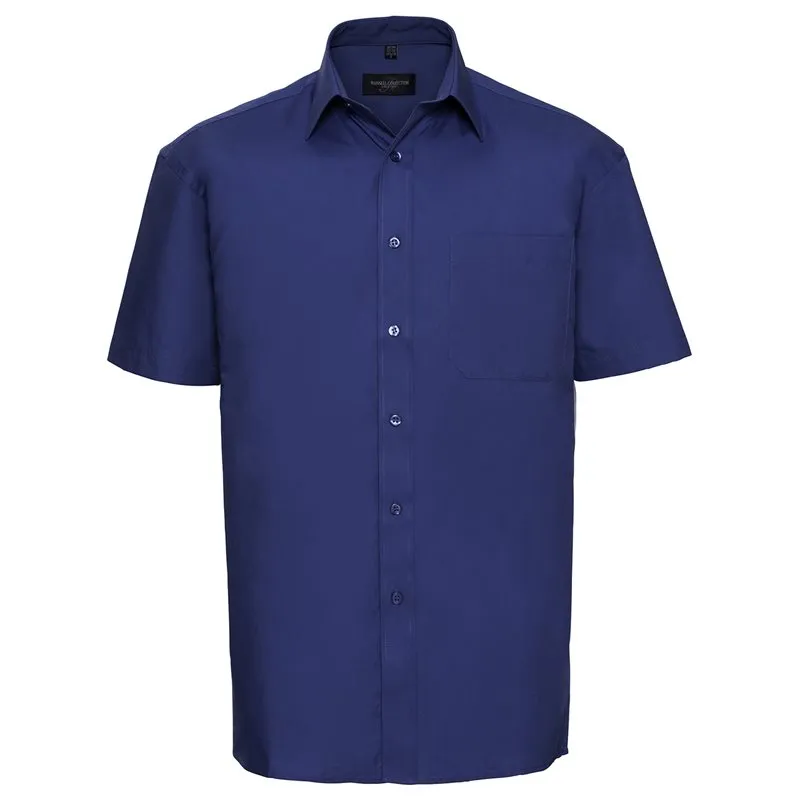 Short Sleeve Pure Cotton Easycare Poplin Shirt
