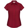 Womens Cap Sleeve Polycotton Easycare Fitted Poplin Shirt