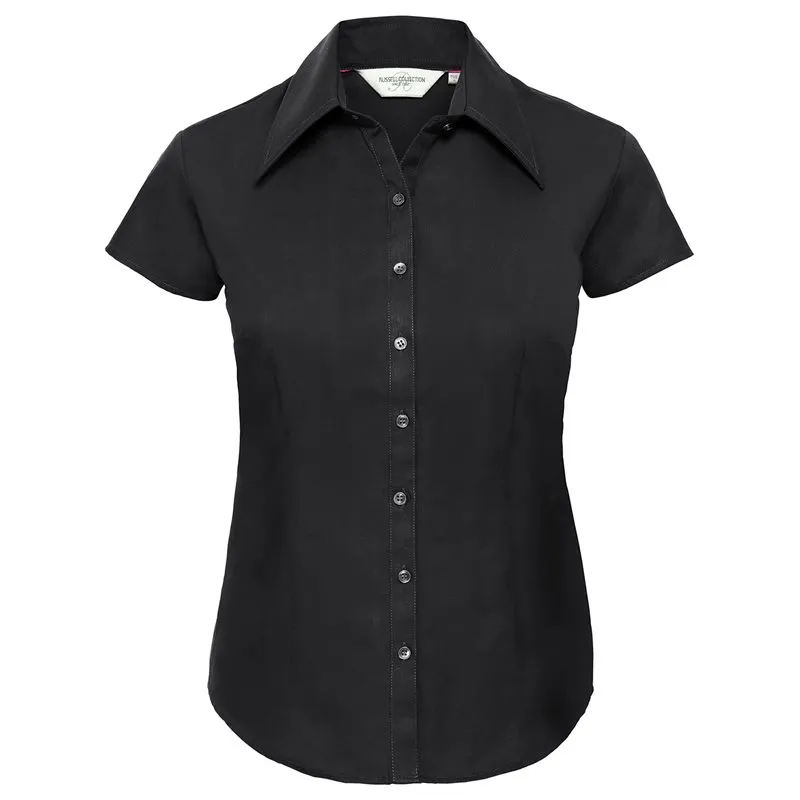 Womens Cap Sleeve Tencel Fitted Shirt