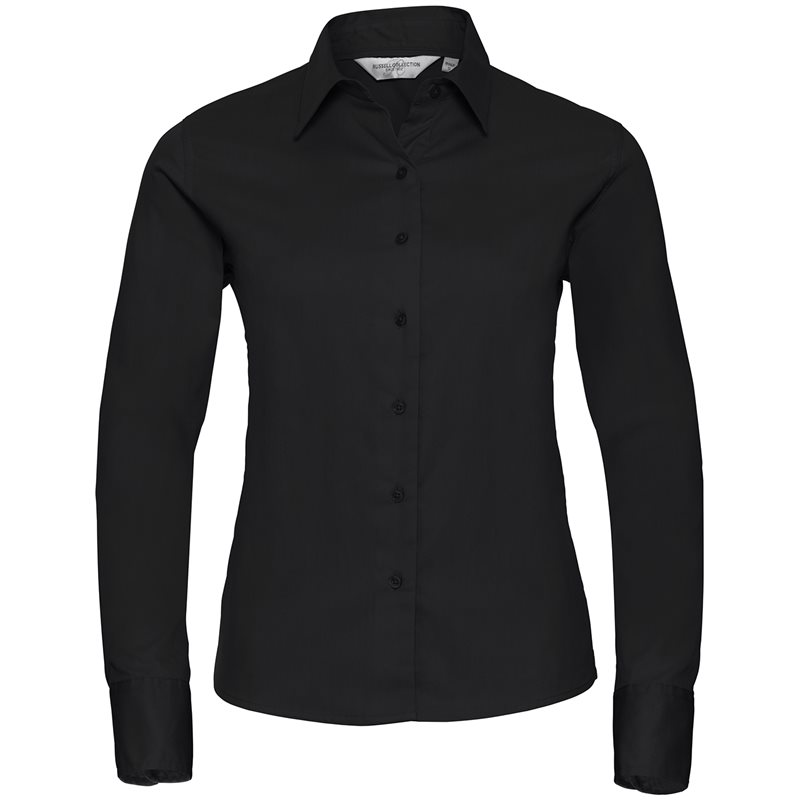 Womens Long Sleeve Classic Twill Shirt
