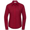 Womens Long Sleeve Polycotton Easycare Fitted Poplin Shirt