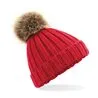 Fur Pop Pom Chunky Beanie