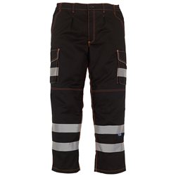 Hivis Polycotton Cargo Trousers With Knee Pad Pockets Hv018T3M