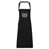 Division Waxedlook Denim Bib Apron With Faux Leather