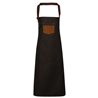 Division Waxedlook Denim Bib Apron With Faux Leather