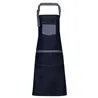 Domain Contrast Denim Bib Apron