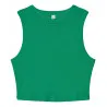 Womenís Micro Rib Muscle Crop Tank