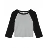 Womenís Micro Rib 3/4 Raglan Baby T-Shirt