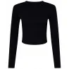 Womenís Micro Rib Long Sleeve Baby T-Shirt