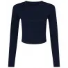 Womenís Micro Rib Long Sleeve Baby T-Shirt